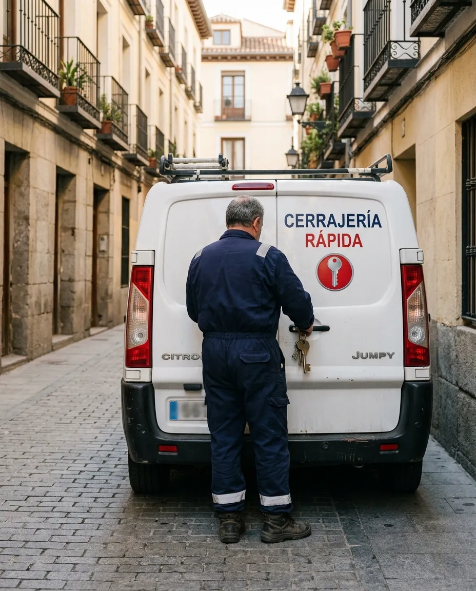 Equipo de Cerrajería Rápida trabajando a domicilio